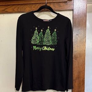 Quaker Factory Merry Christmas Long Sleeve Shirt